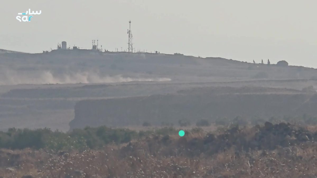 General view of a village in the countryside of Quneitra province in southern Syria